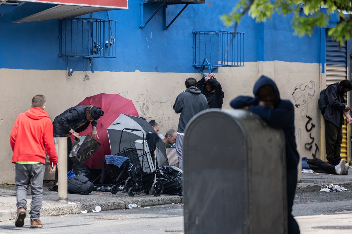People using drugs on the street