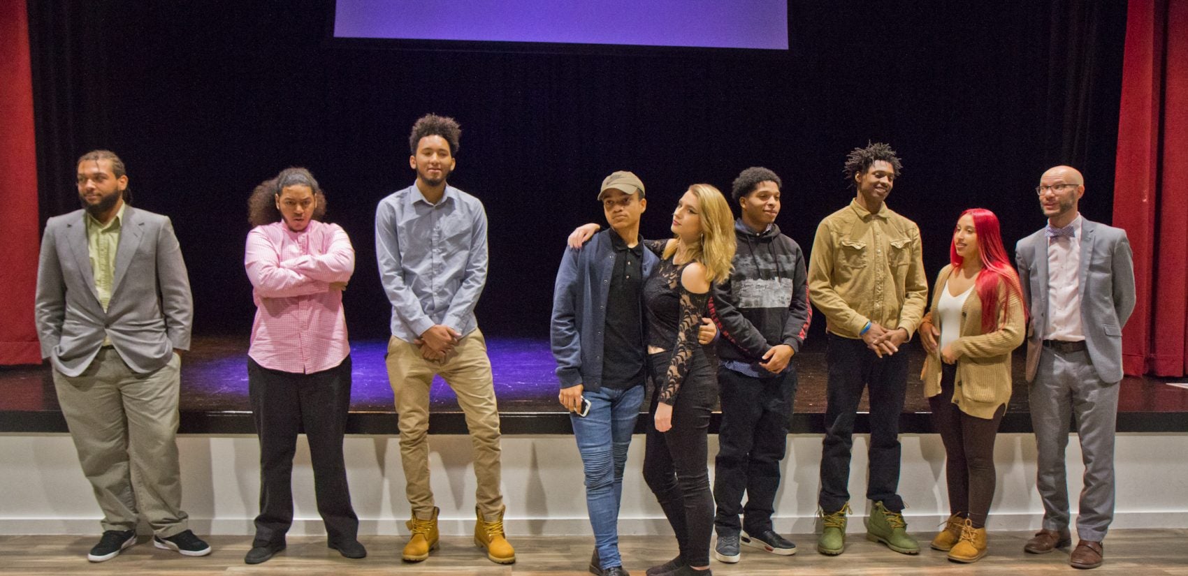 Students from El Centro's December 2018 cohort at the legacy project presentation event. (Kimberly Paynter/Keystone Crossroads)
