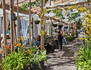 Outdoor dining at Booker’s restaurant in West Philadelphia