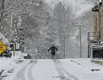 Heavy, wet snow falls on Moorestown, N.J.
