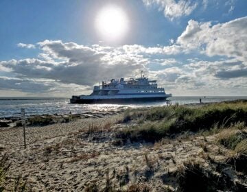 The Cape May-Lewes Ferry cruises across the Delaware Bay between Cape May, New Jersey, and Lewes, Delaware.