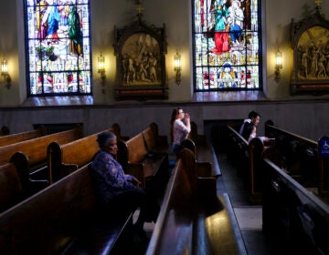 Inside a church