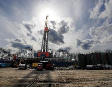 Gas drilling site