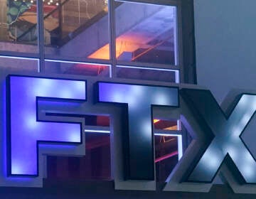 FILE - The FTX Arena logo is seen where the Miami Heat basketball team plays on Nov. 12, 2022, in Miami. The former CEO of failed crypto firm FTX Sam Bankman-Fried has been arrested in the Bahamas at the request of the U.S. government, the U.S. attorney’s office in New York said Monday, Dec. 12. (AP Photo/Marta Lavandier, File)