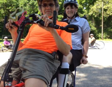 John leading adapted ride (Photo provided by PCAS)