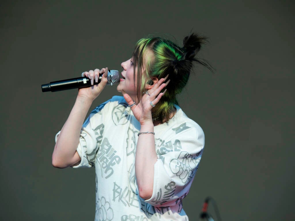 Billie Eilish performs on stage during Day 2 of Music Midtow