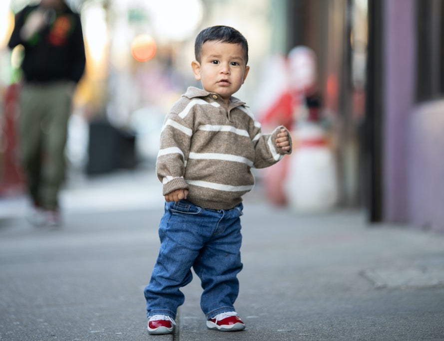A baby on South Street