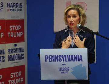 Gwen Walz at a campaign event