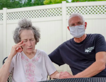 Pat Loughney (right) cared for his wife, Candy, in their home until she went into anaphylactic shock after eating medicated soap. Candy is one of 280,000 Pennsylvanians over the age of 64 living with Alzheimer’s disease, the most common cause of dementia. (Quinn Glabicki for Spotlight PA / Publicsource)